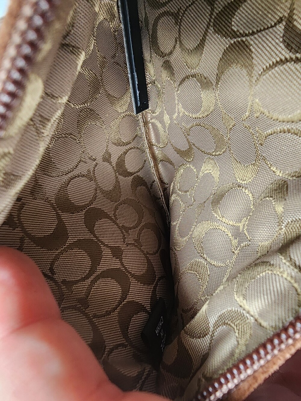 NWOT Coach Vintage Suede Wristlet, Brown, 2002 - Picture 6 of 7